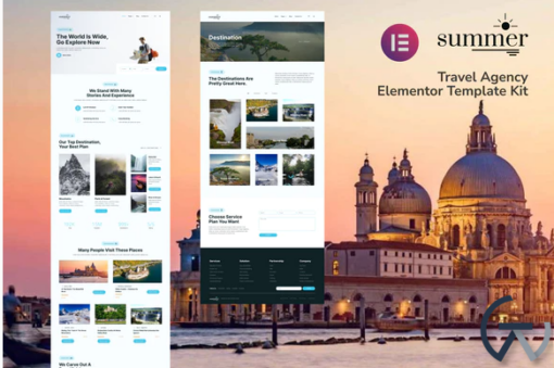 Summer Travel Agency Elementor Template Kit