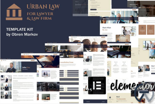 Urban Law Lawyer Law Firm Elementor Template Kit