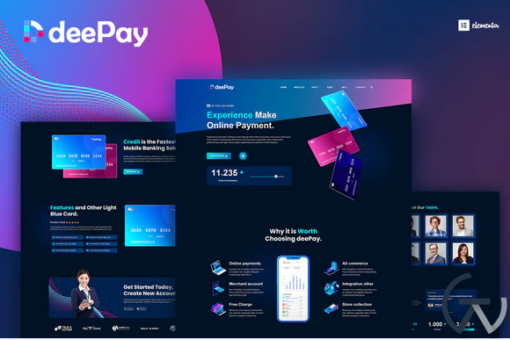 DeePay Card Payment Online Banking Elementor Template Kit