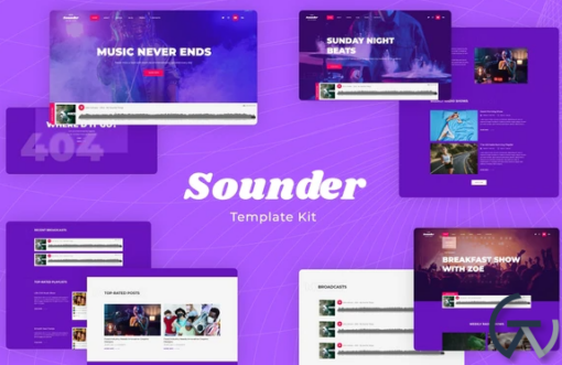 Sounder Internet Radio Streaming Elementor Template Kit
