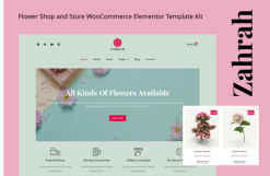 Zahrah - Flower Shop & Store WooCommerce Elementor Template Kit