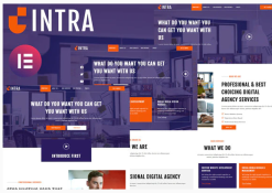 Intra - Modern Digital Agency Elementor Template Kit