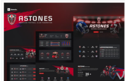 Astones - American Football Team & Sports Elementor Template Kit