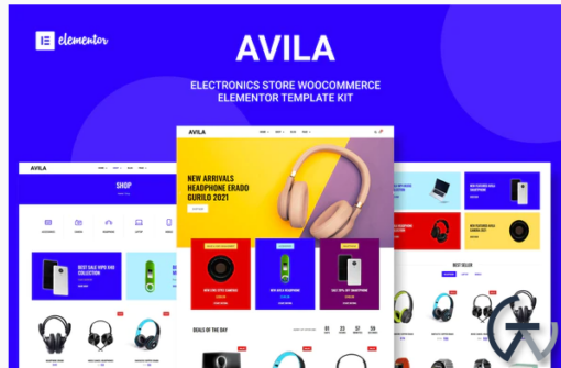 Avila Electronic WooCommerce Elementor Template Kit 1