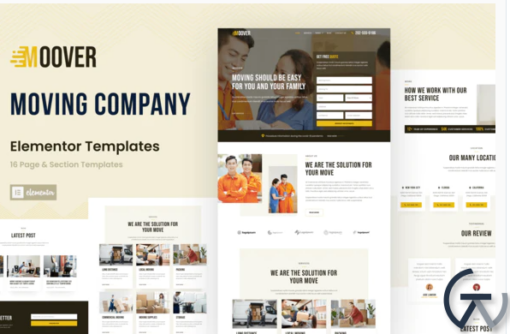 Moover Moving Company Website Elementor Template Kit
