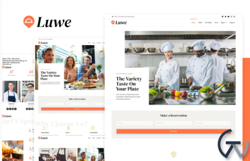 Luwe Restaurant Elementor Template Kit