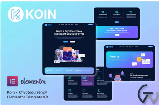 Koin Cryptocurrency Elementor Template Kit
