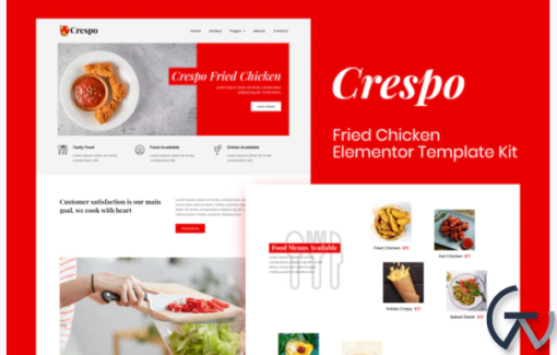 Crespo Fast Food Restaurant Elementor Template Kit