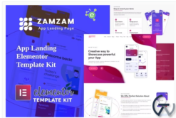Zamzam - App Landing Elementor Template Kit