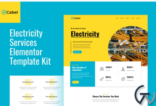 Cabel Electricity Services Elementor Template Kit