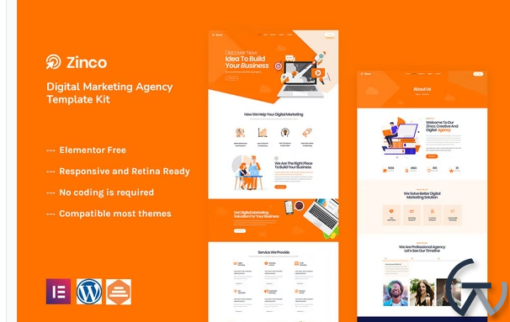 Zinco Digital Marketing Agency Elementor Template Kit