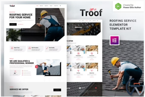 Troof %E2%80%93 Roofing Service Elementor Template Kit
