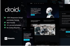 Droid - Robotics & Technology Services Elementor Template Kit