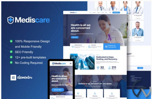 MedisCare Medical Service Elementor Template Kit