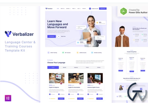 Verbalizer %E2%80%93 Language Courses Learning Center Elementor Template Kit