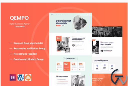 Qempo Digital Service Agency Elementor Template Kit
