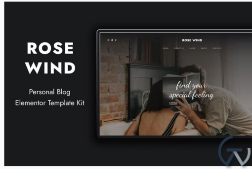 Rose Wind Personal Blog Elementor Template Kit