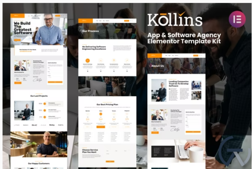 Kollins App Software Agency Elementor Template Kit