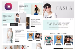 Fasha - Woman Fashion & Shop eCommerce Elementor Template Kit