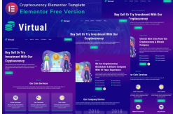 Virtual - Cryptocurency Blockchain & Bitcoin Elementor Template Kit