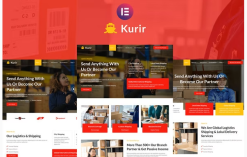 Kurir - Logistics Cargo Shipping Elementor Template Kit