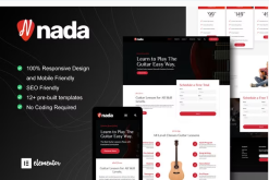 Nada - Guitar Lessons & Courses Elementor Template Kit