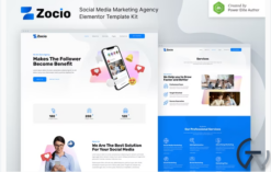 Zocio – Social Media Marketing Agency Elementor Template Kit