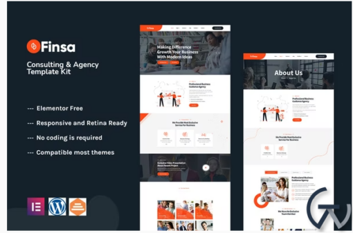 Finsa Consulting Agency Elementor Template Kit