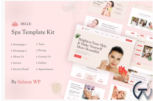 Belle Beauty Spa Elementor Template Kit