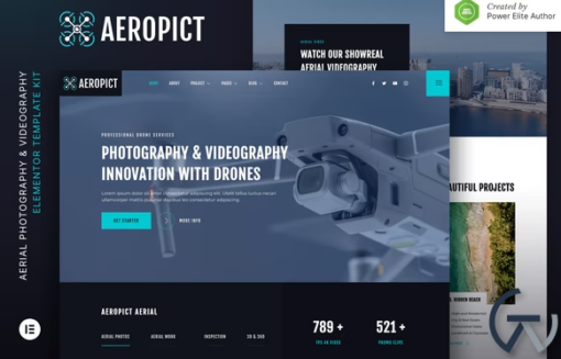 Aeropict %E2%80%93 Drone Aerial Photography Videography Elementor Template Kit