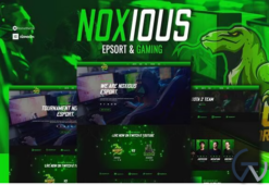 Noxious - Esport & Gaming Elementor Template kit