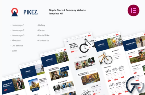 Pikez Bicycle Store Company Elementor Template Kit