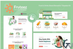 Fruteez - Healthy Food & Drinks Brand Elementor Template Kit