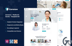 Carenow – Medical & Dentist Elementor Template Kit