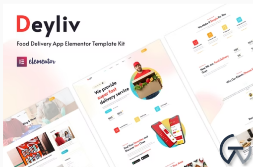 Deyliv Food Delivery App Elementor Template Kit