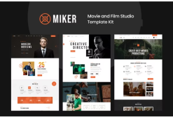 Miker - Movie & Film Studio Elementor Template Kit