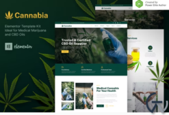 Cannabia – Medical Marijuana & CBD Oil Elementor Template Kit