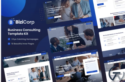 BiziCorp Business Consulting Elementor Template Kit