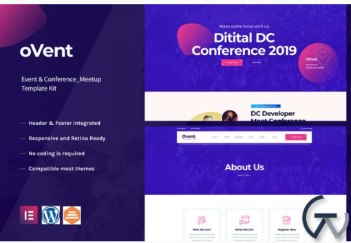 Ovent Event Conference Meetup Elementor Template Kit