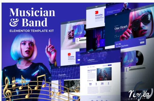 Neyla Musician Band Elementor Template Kit