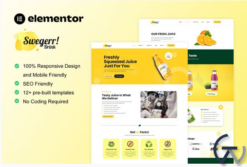 Swegerr - Juice & Fresh Drink Elementor Template Kit