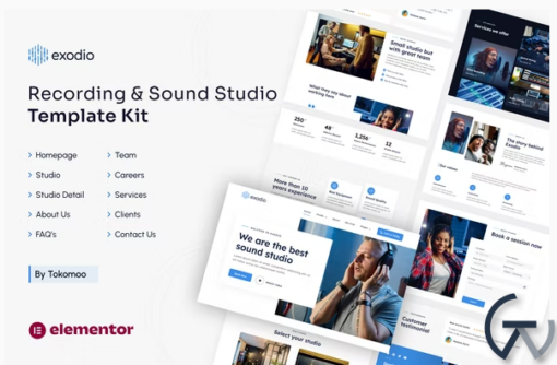 Exodio Recording Sound Studio Elementor Template Kit