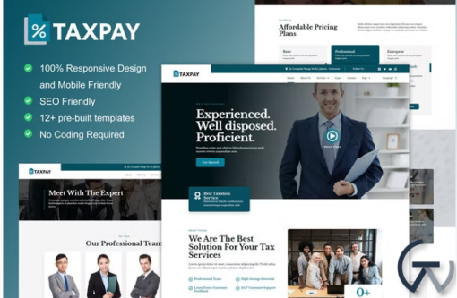 TaxPay Advisor Financial Consulting Elementor Template Kit