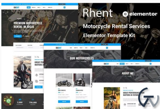 Rhent Motorcycle Rental Services Elementor Template Kit