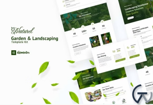 Naturel Garden Landscaping Elementor Template Kit