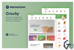 Grochy – Organic Food & Grocery Store Elementor Template Kit