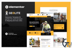 Geolite – Land Surveying & Digital Mapping Elementor Template Kit