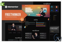 Freethinker - Freelancer & Portfolio Elementor Template Kit