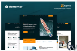 Egistic - Sea Freight & Logistic Company Elementor Template Kit