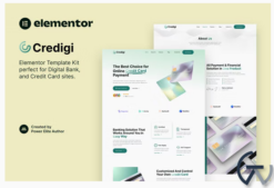Credigi – Digital Bank & Credit Card Elementor Template Kit